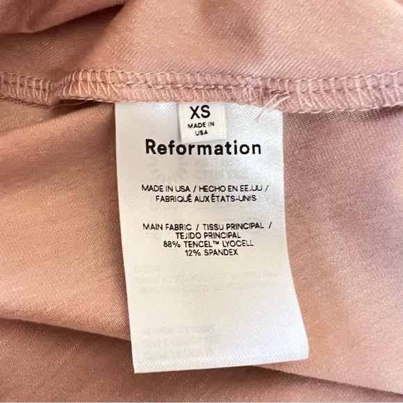 Reformation Womens Rou Fit & Flare Ballerina Midi Dress XS NWT Blush Minimalist - Picture 7 of 8